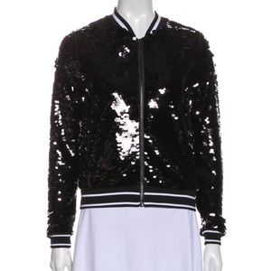 MICHAEL KORS-NWT Black Sequins Bomber Jacket